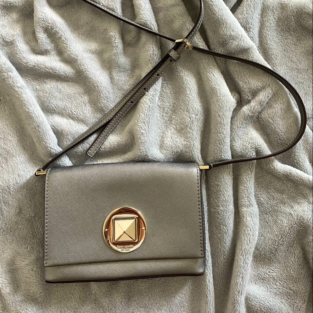 Silver and Gold Kate spade crossbody purse